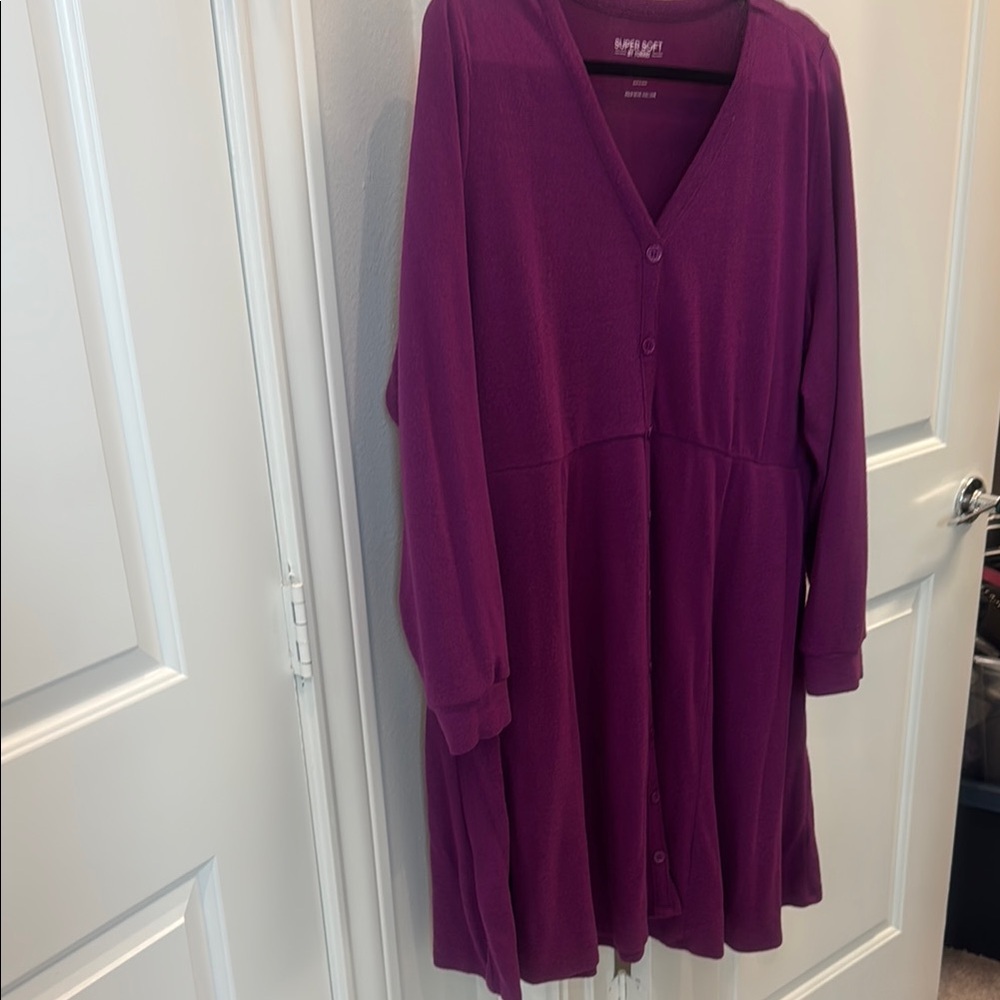 Torrid Purple Button-Down Dress